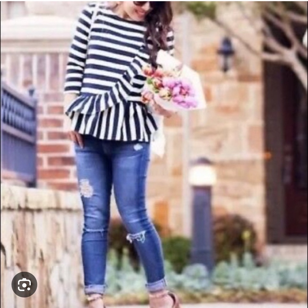 J Crew Asymmetrical Ruffle Top - Picture 10 of 11